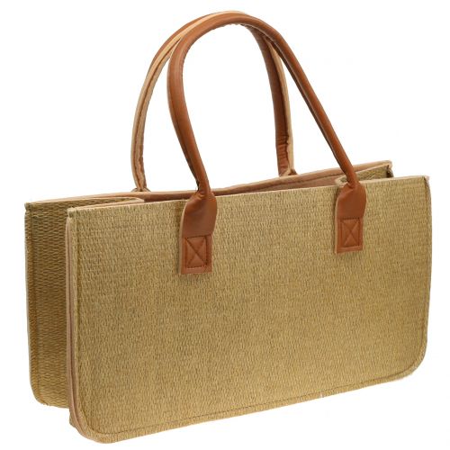 Felt bag raffia look 50cm x 25cm x 25cm