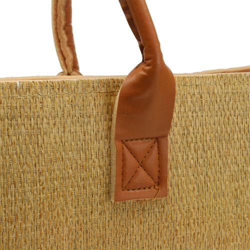 Product Felt bag raffia look 50cm x 25cm x 25cm