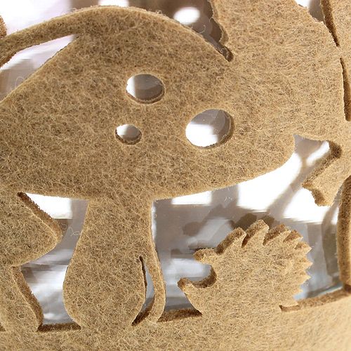 Floristik24 Felt pot autumn felt decoration planter felt beige 2pcs