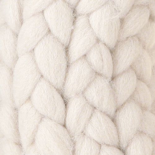 Product Felt wool decorative wreath for hanging in beige Ø30cm H4cm