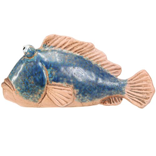 Floristik24 Fish Decoration Ceramic Blue Natural Summer Decoration 22×7×11cm