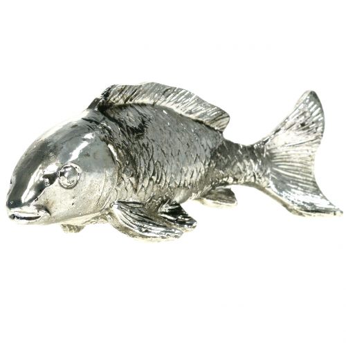 Floristik24 Deco fish antique silver 14cm