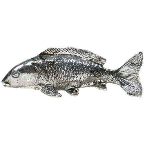 Floristik24 Deco fish antique silver 14cm