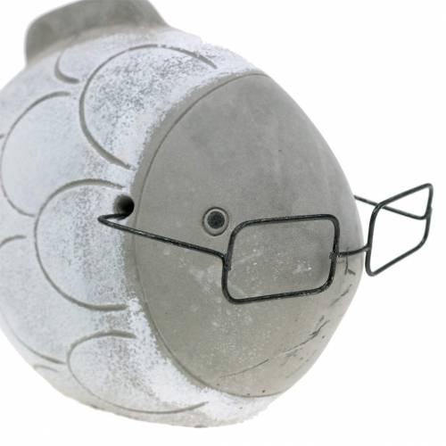 Floristik24 Deco fish with glasses blue white 15.5/14.5cm 2pcs