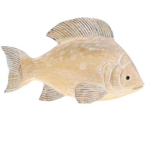 Floristik24 Decorative fish in wood look natural L17cm