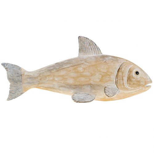 Floristik24 Decorative fish in wood look natural L19cm