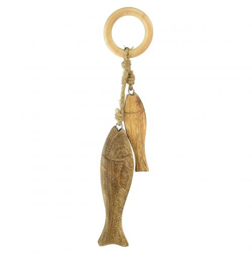 Product Fish made of mango wood wooden fish for hanging natural 10/15cm