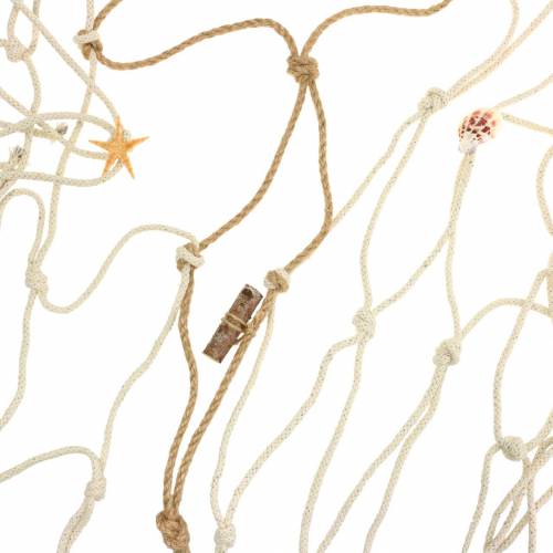 Floristik24 Maritime decoration fishing net with shells natural 400 × 150cm