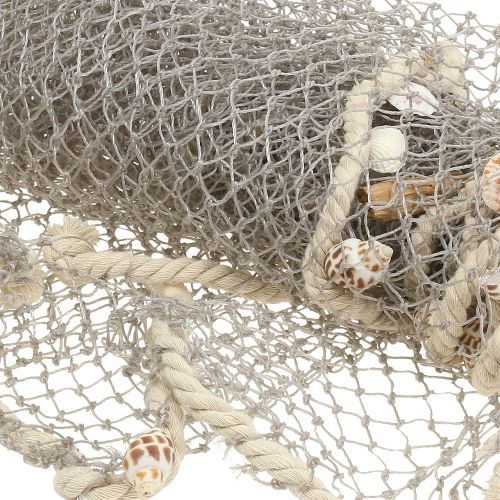 Product Fishing net with shells and driftwood 135cm