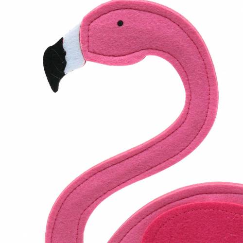 Floristik24 Summer decoration flamingo standing felt pink 28 × H58cm
