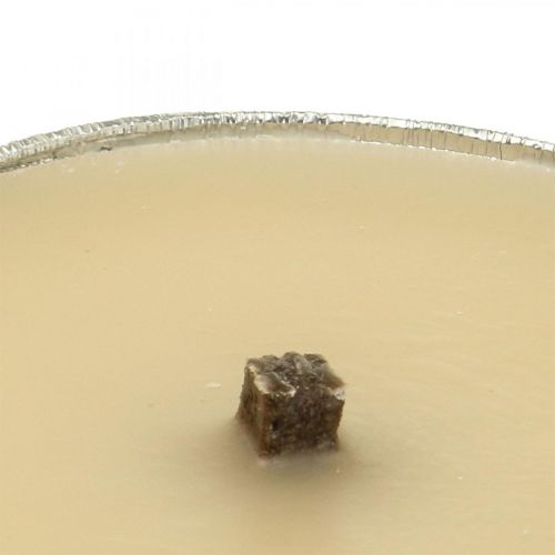 Floristik24 Flame bowl outdoor candle in aluminum bowl cream Ø17cm