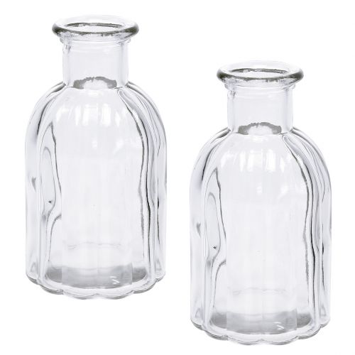 Floristik24 Bottle vase small Ø5.5cm H10.5cm clear 6pcs