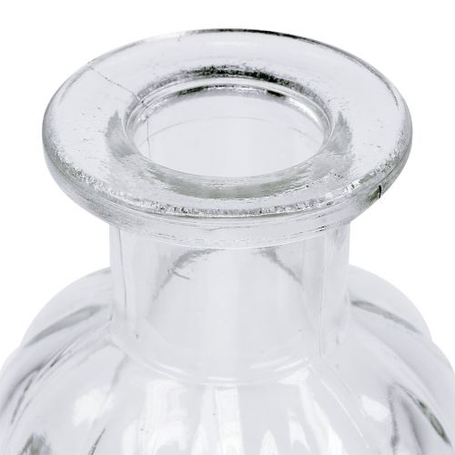 Floristik24 Decorative Bottle Flower Vase Ø7.5cm H13.5cm clear 6 pcs
