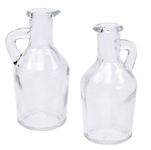 Floristik24 Bottle with handle clear Ø5.5cm H11cm 6pcs