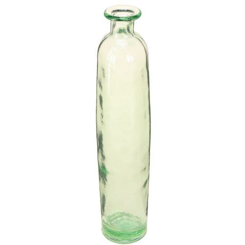 Product Bottle decoration vase glass clear/green retro Ø6.5cm H30cm