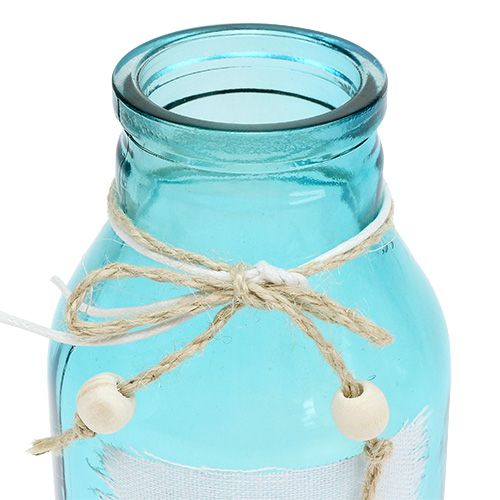 Floristik24 Glass bottle assorted colors Ø8cm H15cm 3pcs