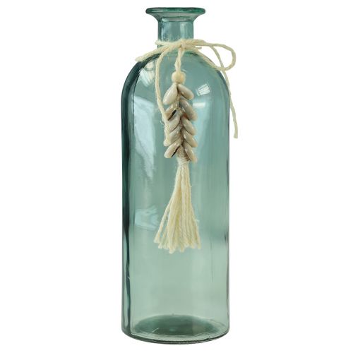 Product Bottles decorative glass vase cowrie shells maritime H26cm 2pcs