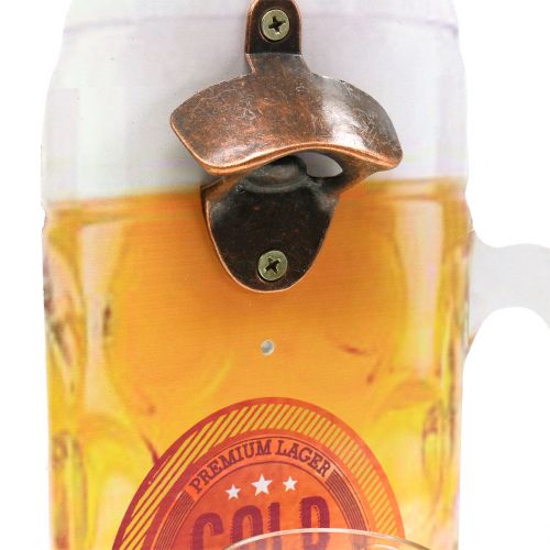 Product Wall bottle opener with collection container 30cm x 18cm