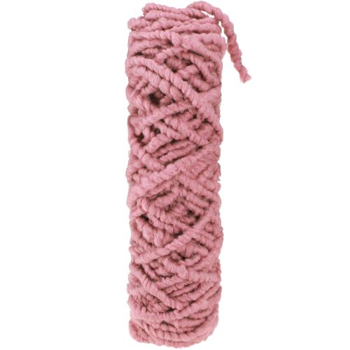 Fluffy Mirabell felt cord old pink 25m