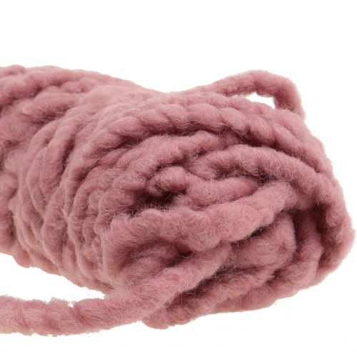 Product Fleece Mirabell felt cord old pink 25m