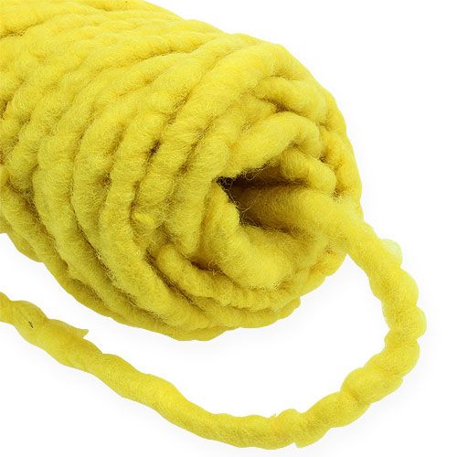 Product Felt Cord Flausch Mirabell 25m Yellow
