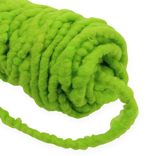 Product Felt cord fleece Mirabell 25m green