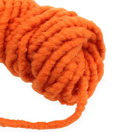 Product Felt Cord Flausch Mirabell 25m Orange