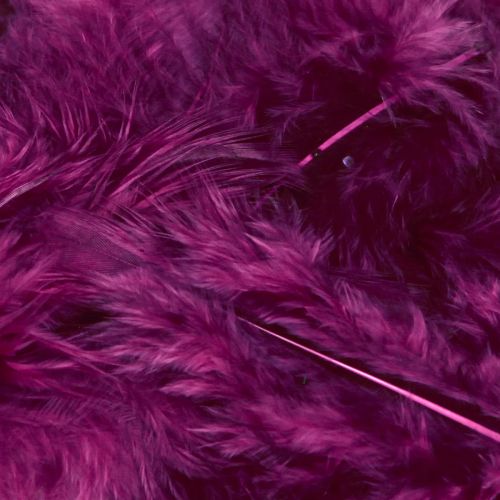 Product Fluffy decorative feathers Burgundy for crafting 5–10cm 20g