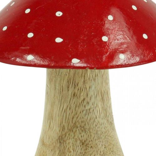 Floristik24 Fly agaric deco wooden mushroom autumn decoration wood 11.5×Ø10cm