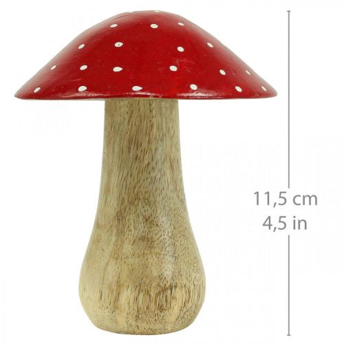 Floristik24 Fly agaric deco wooden mushroom autumn decoration wood 11.5×Ø10cm