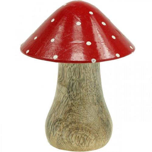 Fly agaric deco wooden mushroom autumn decoration wood 10×8cm