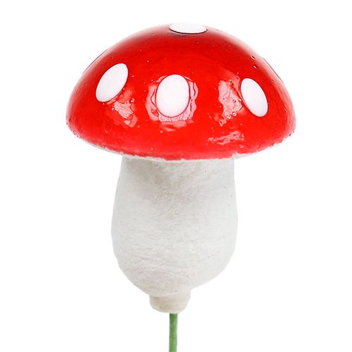 Floristik24 Fly agaric on a wire 2.2cm 100pcs