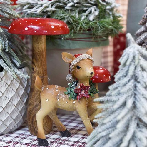 Floristik24 Fly agaric wood large autumn decoration mushroom Ø14cm H24cm