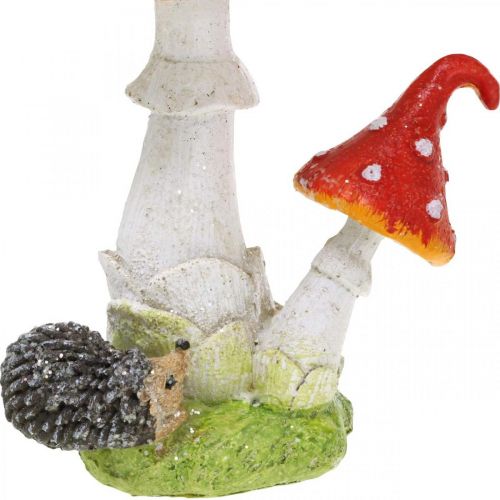 Floristik24 Fly agaric with hedgehogs decoration mushroom table decoration autumn H22cm 2pcs