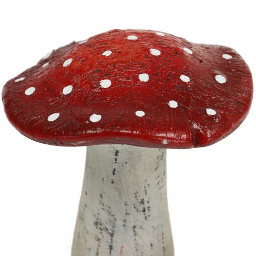 Floristik24 Toadstool made of ceramic red, white H12.5cm 2pcs