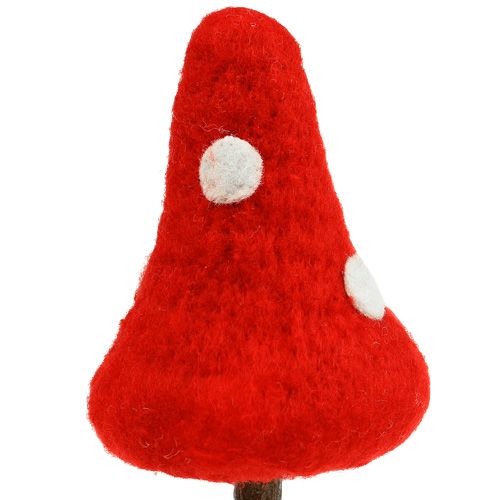 Product Fly agaric sticks made of felt red 30cm 4pcs