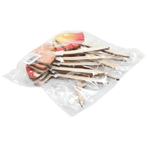 Product Fly agaric decorative wooden plugs flower plugs wood 18cm 12 pcs