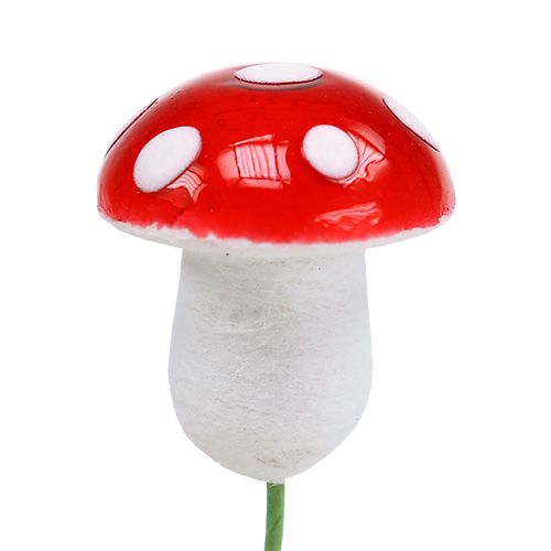 Floristik24 Toadstools mini on a wire 1.8cm 100pcs