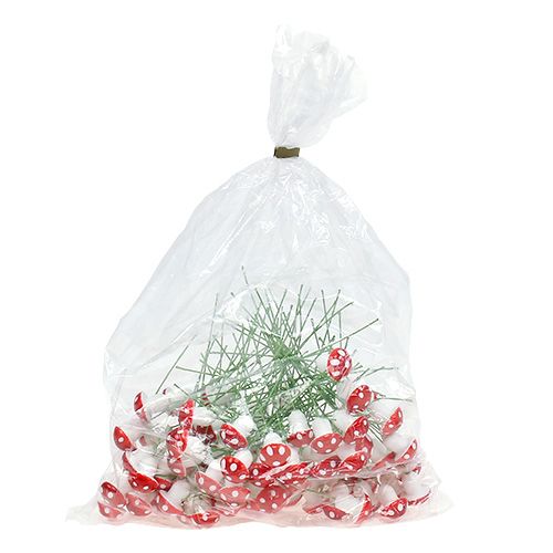 Floristik24 Toadstools mini on a wire 1.8cm 100pcs