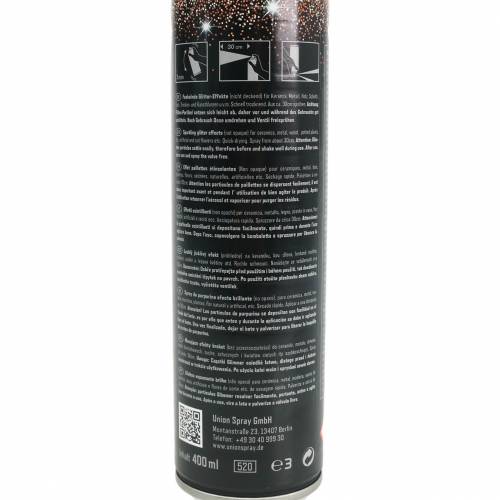 Floristik24 Glitter Spray Copper Glitter Spray Paint Spray 400ml