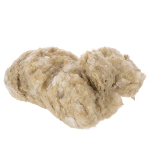 Natural beige sheep's wool, loose, for crafting and decorating, 250g