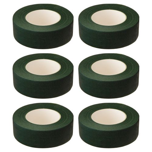 Floristik24 Floral Tape Flower Ribbon Wrapping Tape Green 25mm 6 pcs