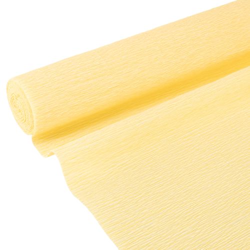 Florist crepe paper pastel yellow 50x250cm