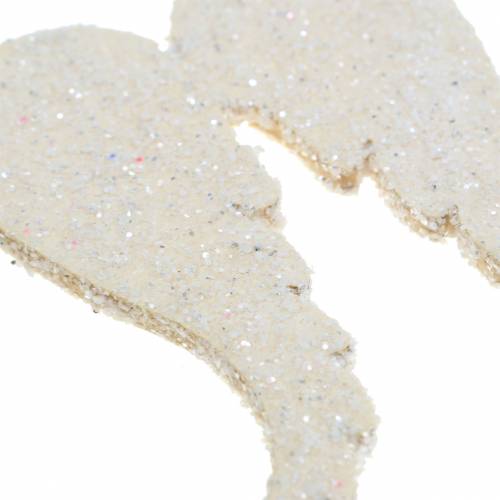 Product Scattered angel wings glitter white 5cm 48p