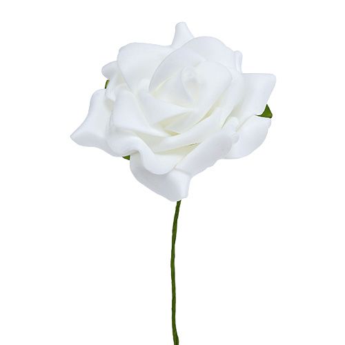 Product Foam rose Ø 7.5cm white 18 pcs