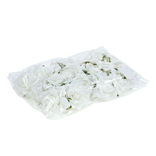 Product Foam rose Ø 7.5cm white 18 pcs