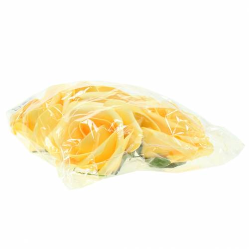 Product Foam Rose Yellow Ø15cm 4 pcs
