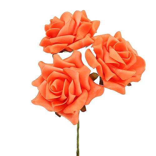 Product Foam Rose Ø 10cm Orange 8 pcs