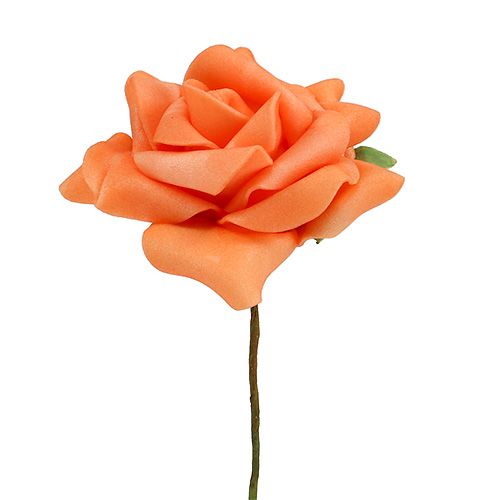 Product Foam rose Ø7.5cm orange 18 pcs