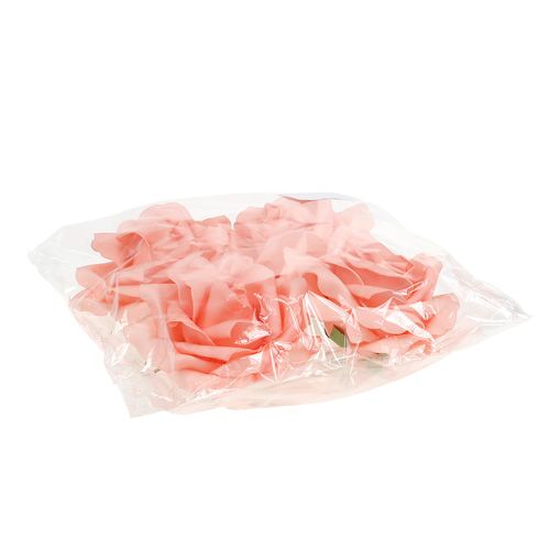 Floristik24 Foam Rose Foam Rose Salmon Ø15cm 4 pcs